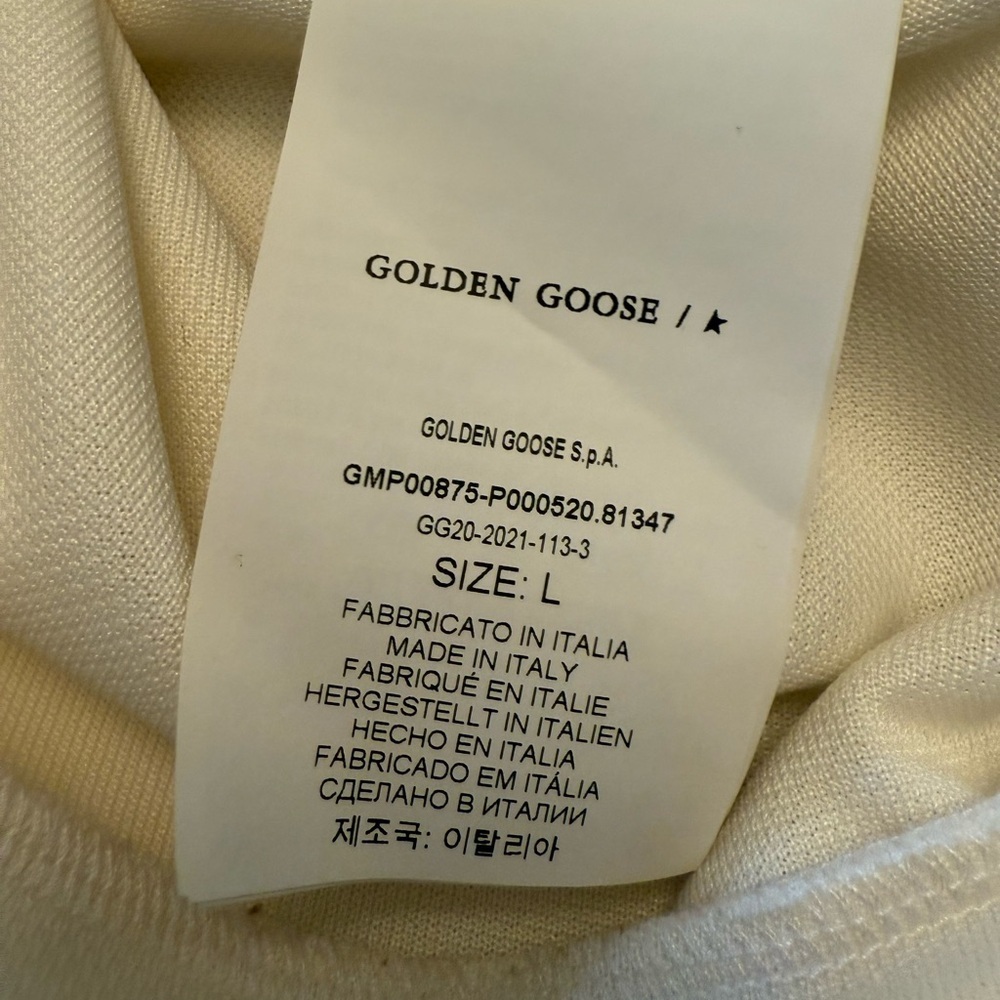 Golden Goose STAR Cream Track Jacket - Unisex Zip-Up Sweater mens L - Picture 14 of 16